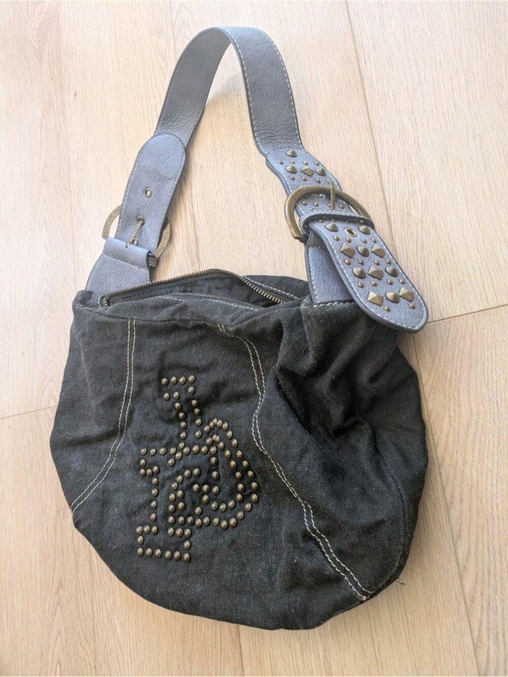 Vintage Y2K Rocco Barocco Studde  Bag Faux Leather